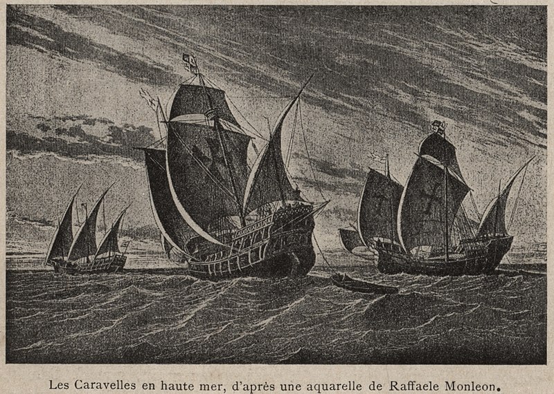 Caravelles en mer